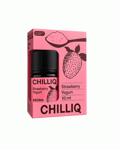CHILLIQ 30 ml Strawberry Yogurt – набор для самозамеса с кремово-ягодным вкусом.