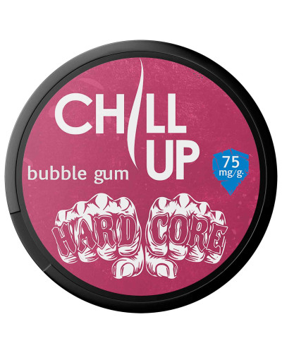 Снюс CHILL UP Hardcore Bubble Gum 75  mg/g — вибухова солодкість і максимальна сила, 21 шт в банці